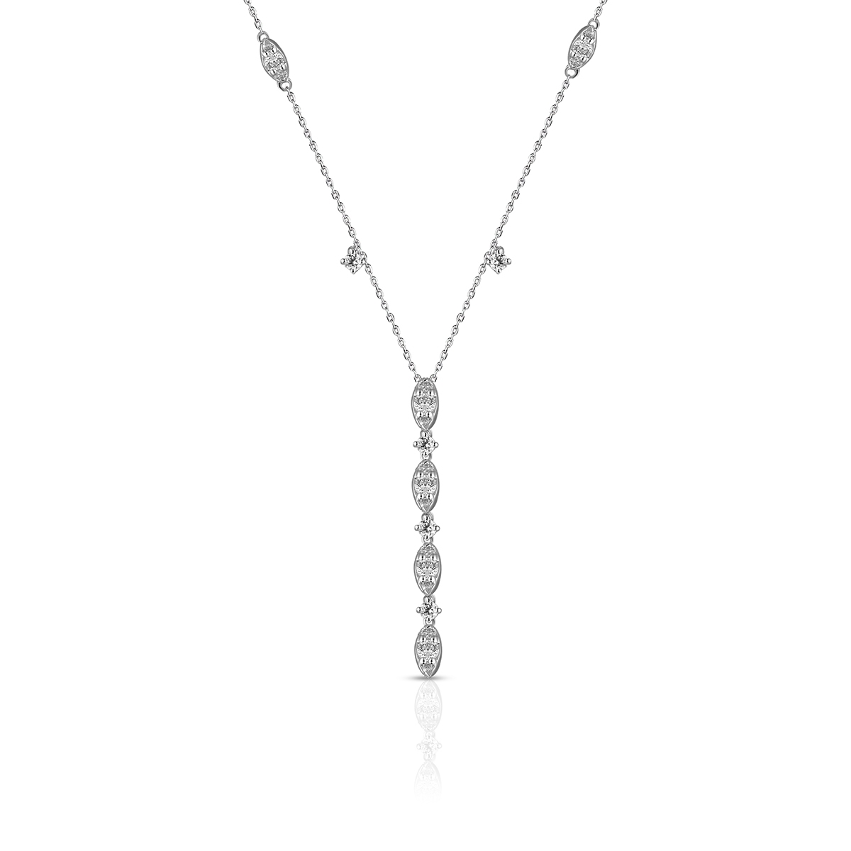 W.KRUK Naszyjnik białe złoto z brylantami