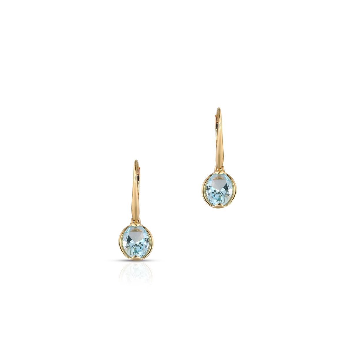 W.KRUK Kolczyki złote z topazem