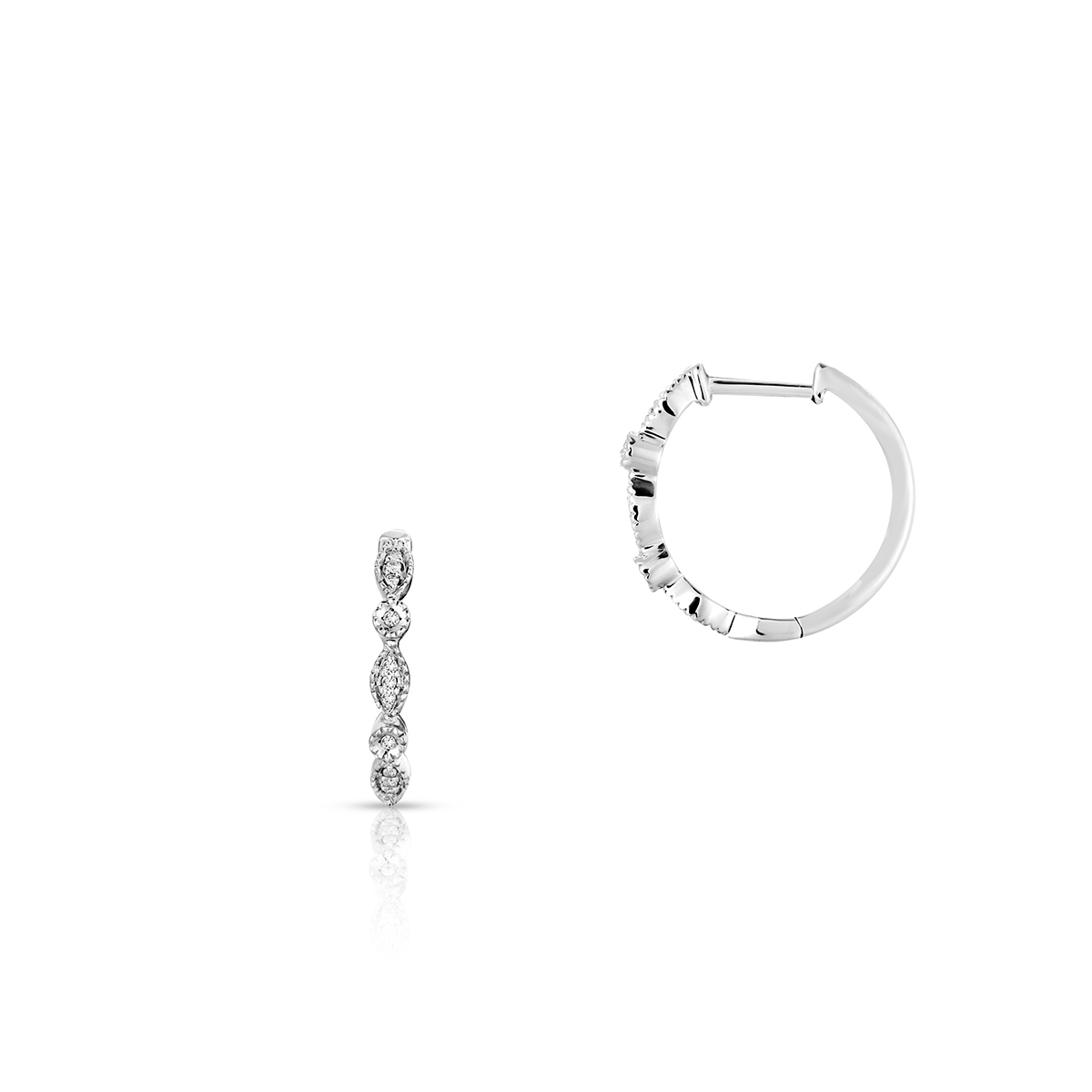 W.KRUK Kolczyki białe złoto z diamentami