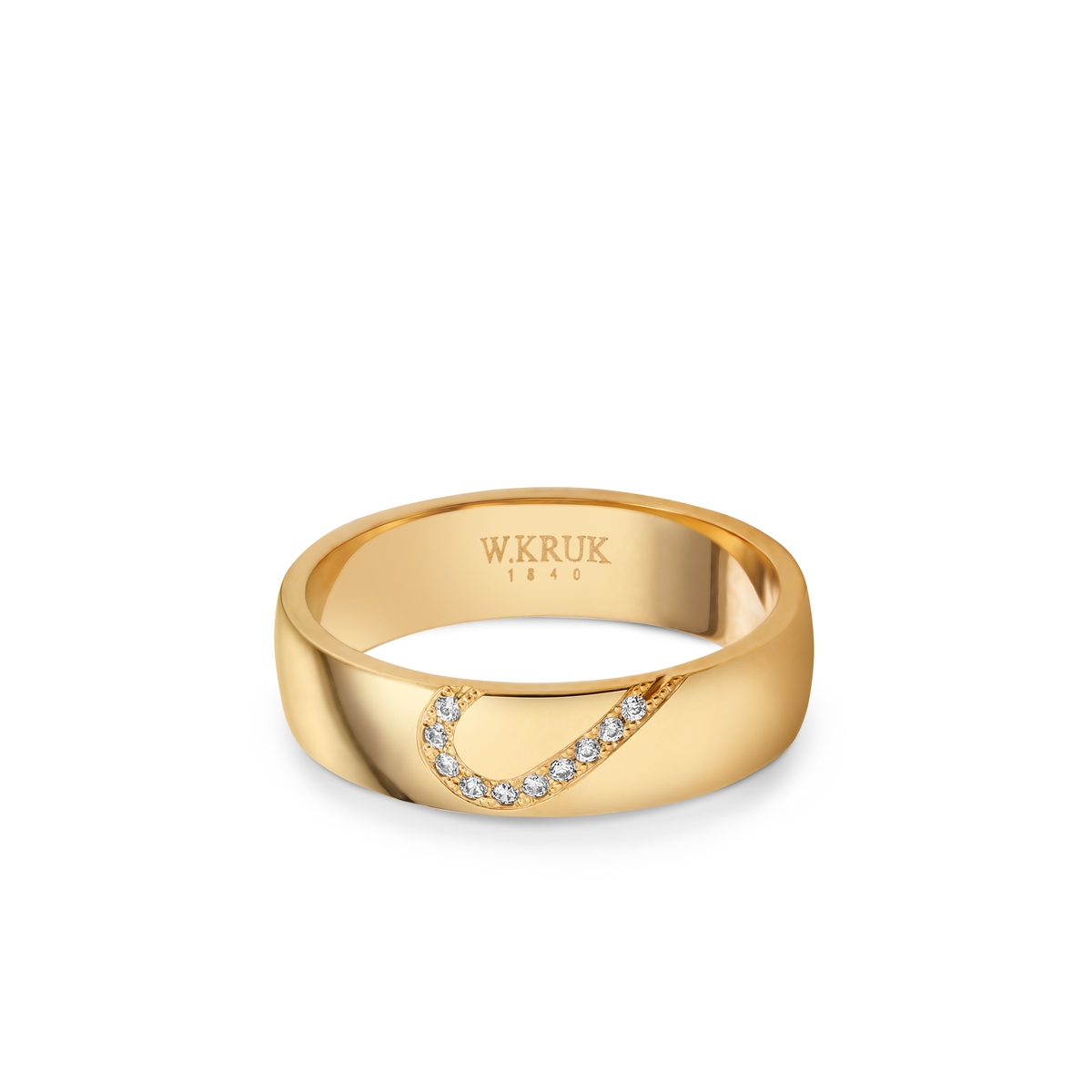 W.KRUK Obrączka złota z brylantami PECTORA