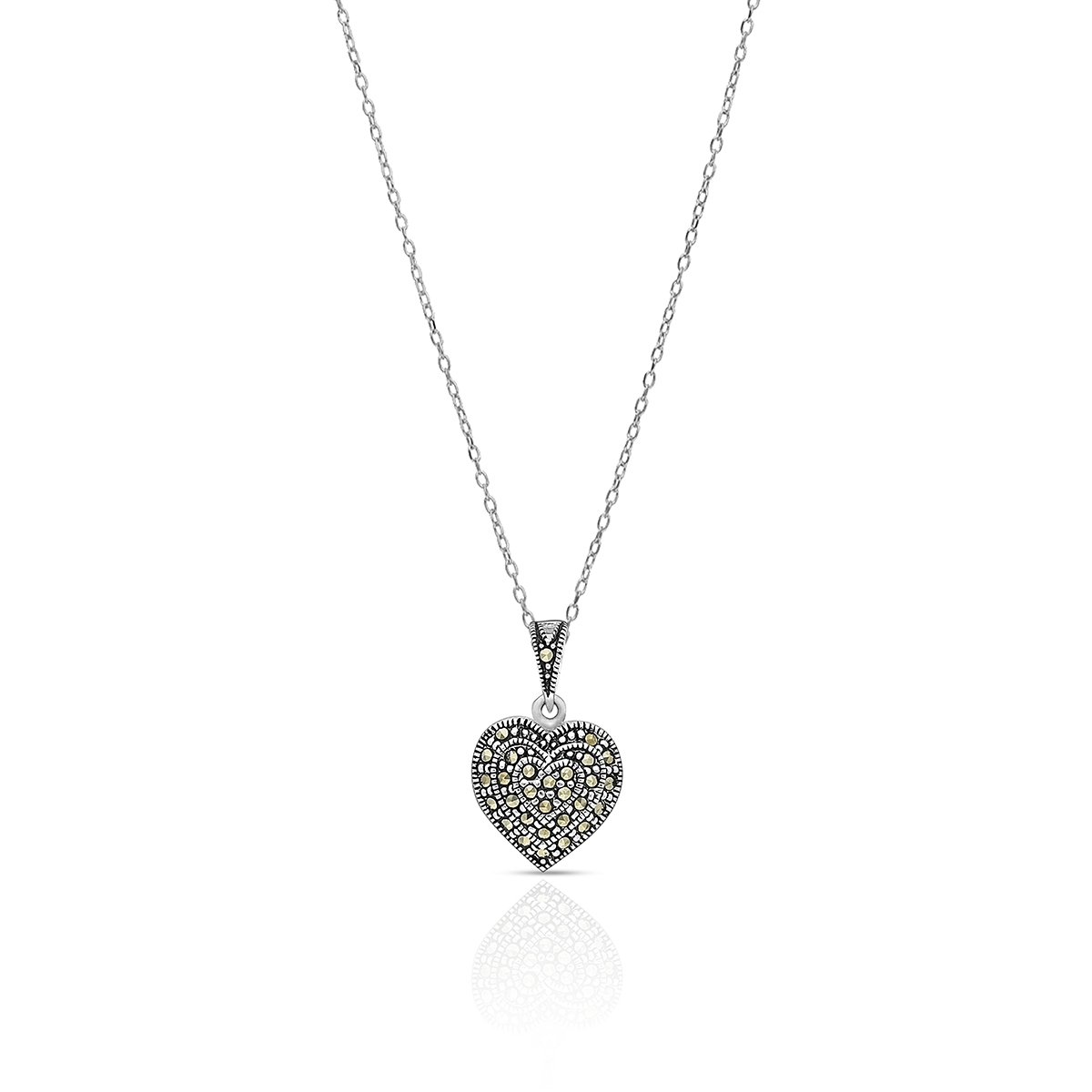 W.KRUK Wisiorek srebrny z markasytami