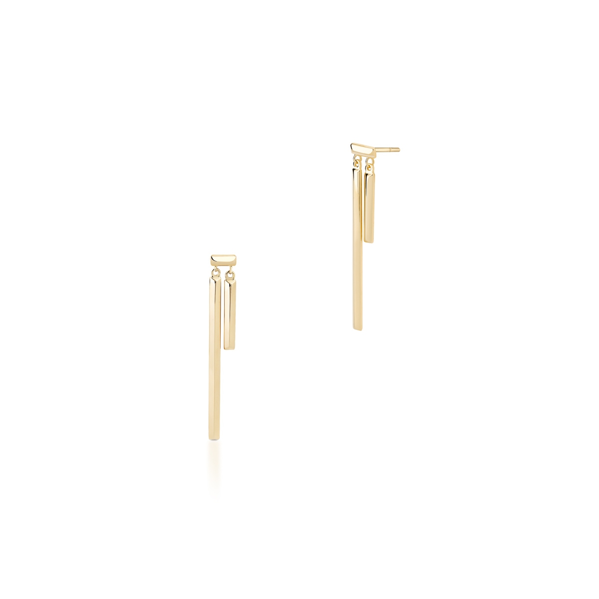 W.KRUK Kolczyki srebrne pozłacane minimalistyczne