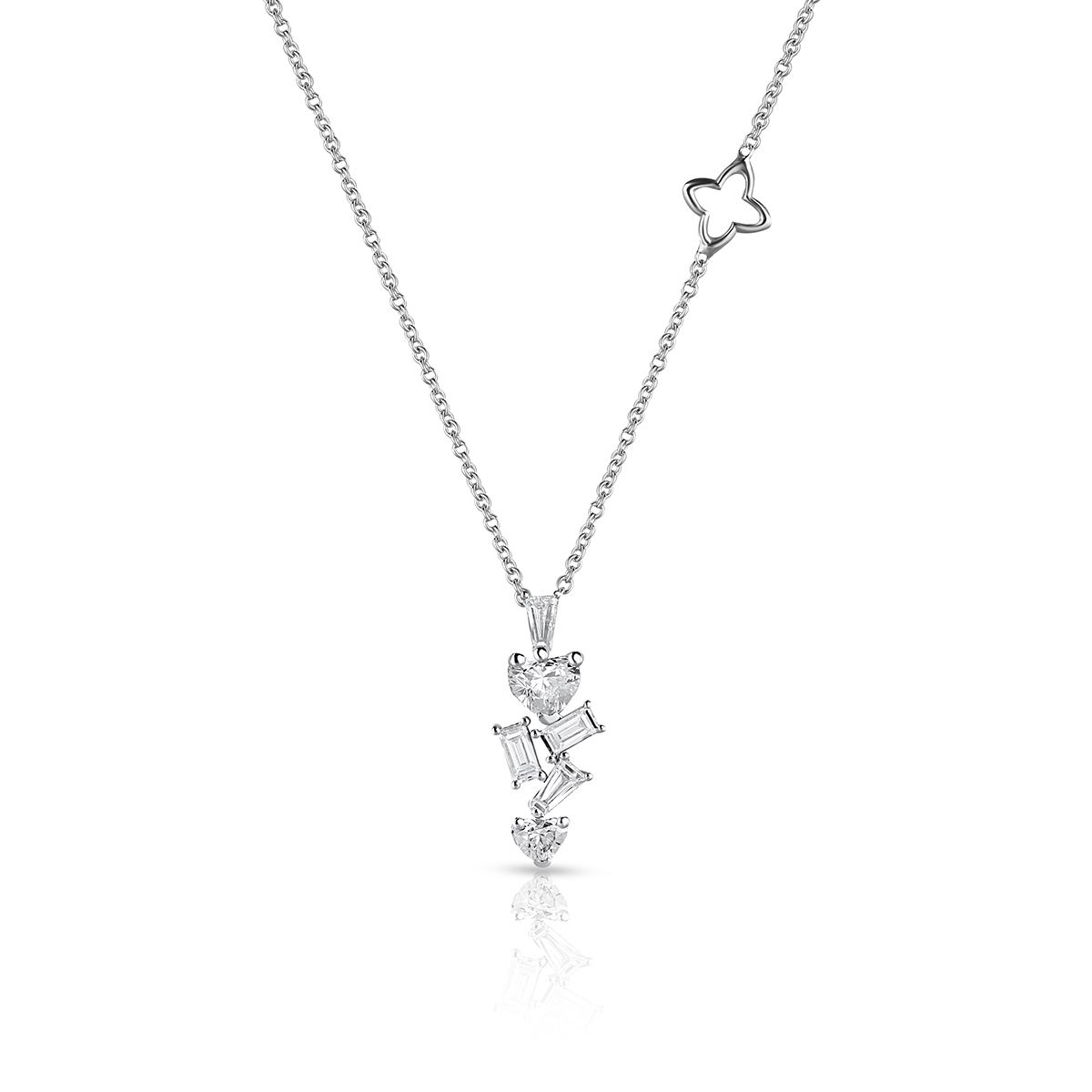 W.KRUK Naszyjnik białe złoto Recarlo