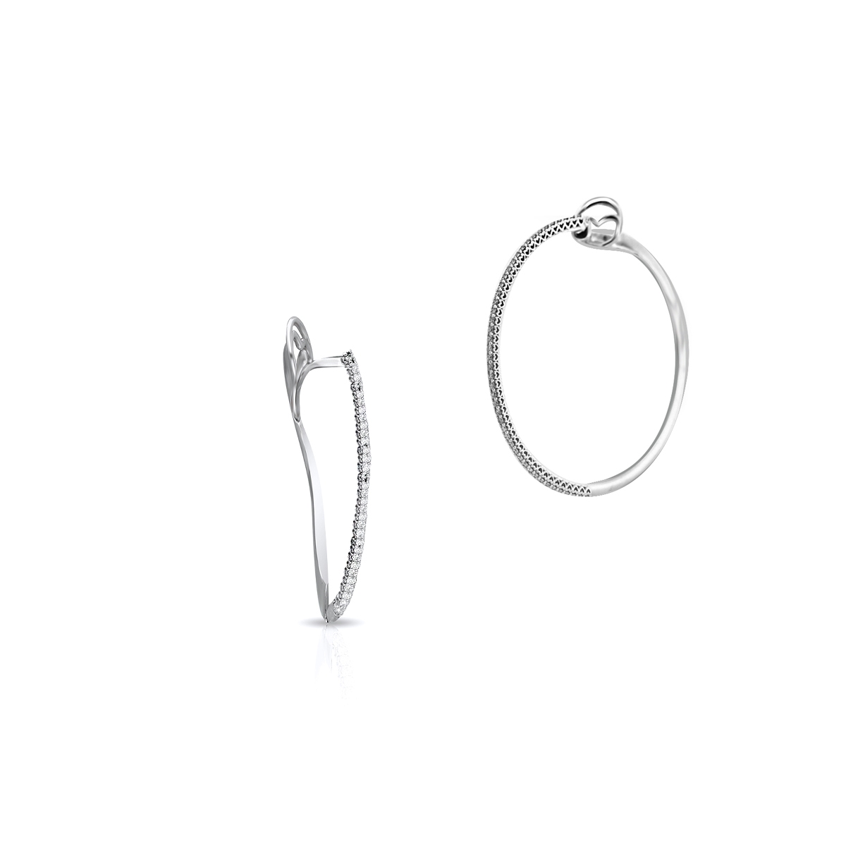 W.KRUK Kolczyki białe złoto RECARLO