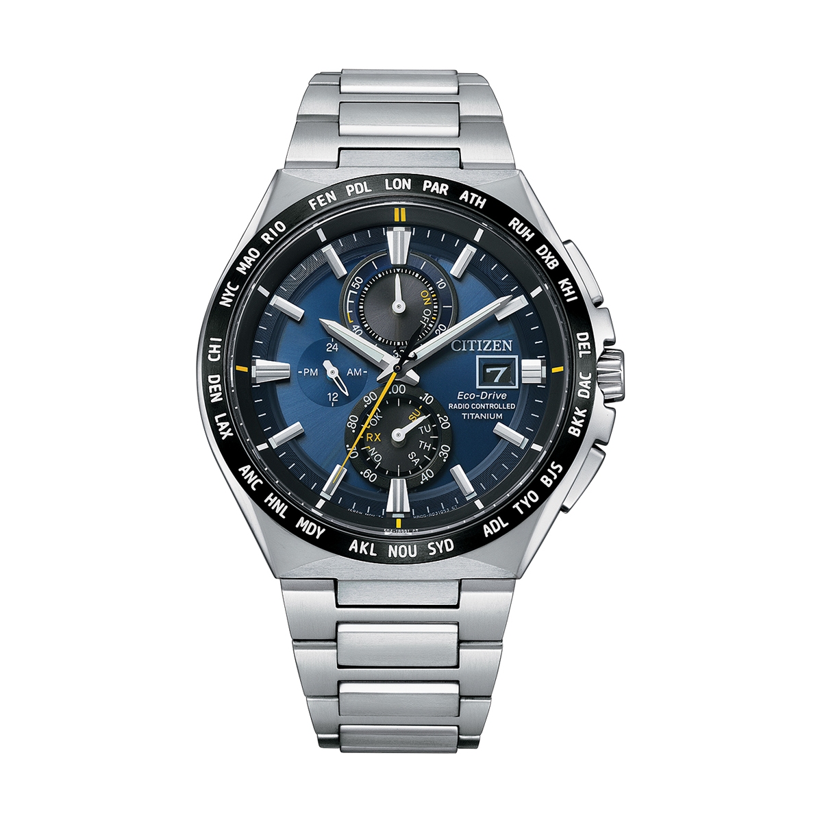W.KRUK ZEGAREK CITIZEN RADIO CONTROLLED SUPER TITANIUM CHRONOGRAPH