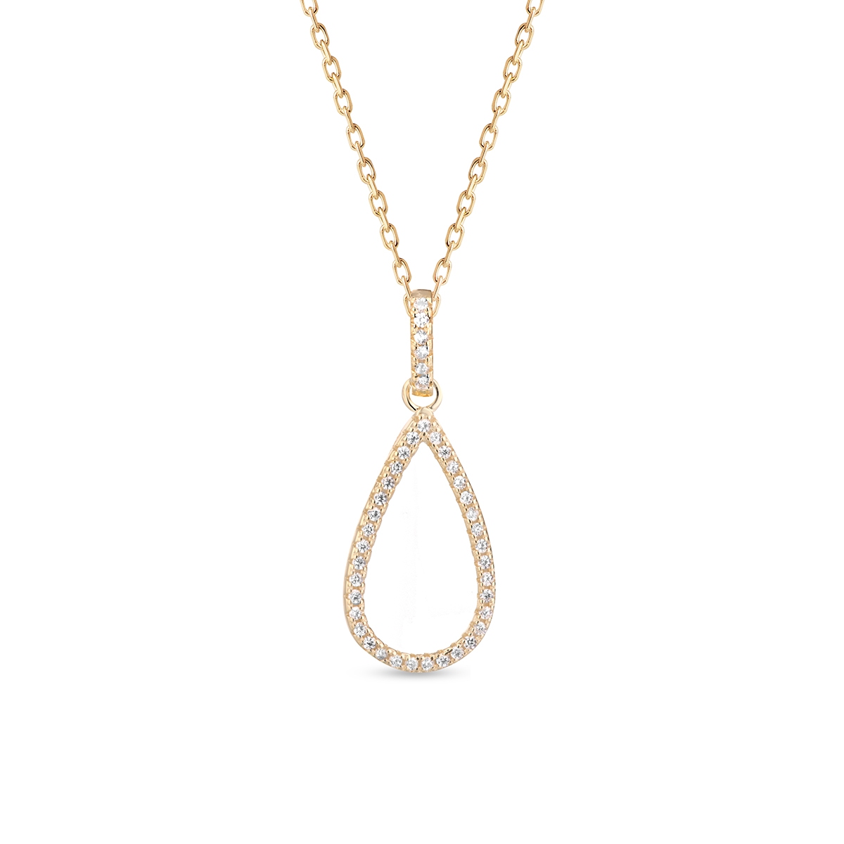 W.KRUK Wisiorek srebrny pozłacany z cyrkoniami