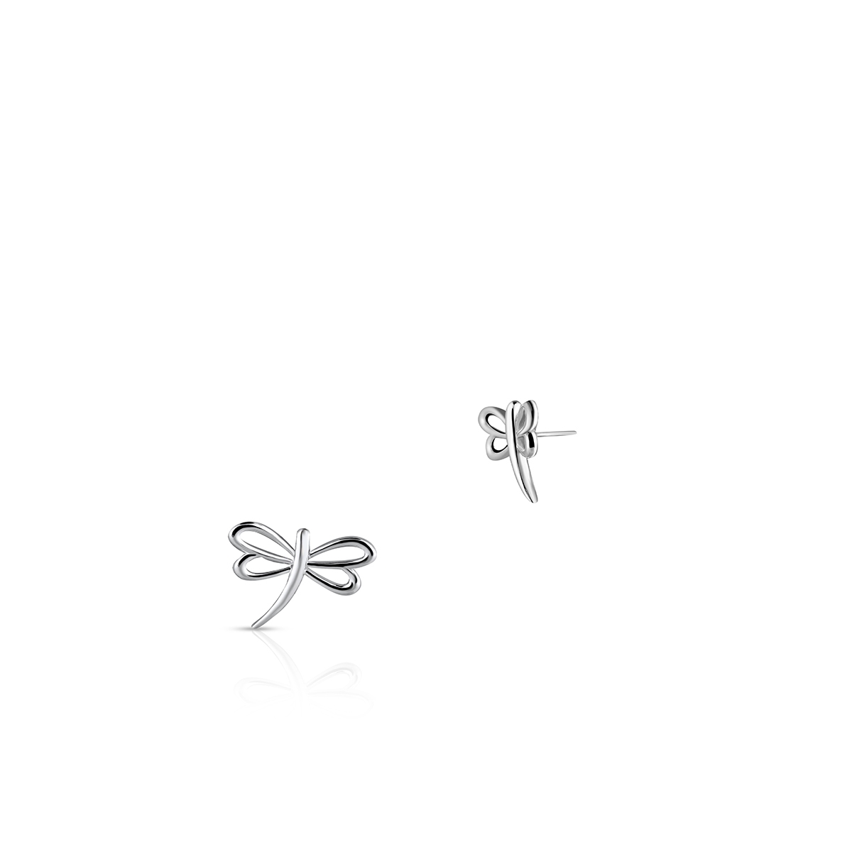 W.KRUK Kolczyki srebrne ważki