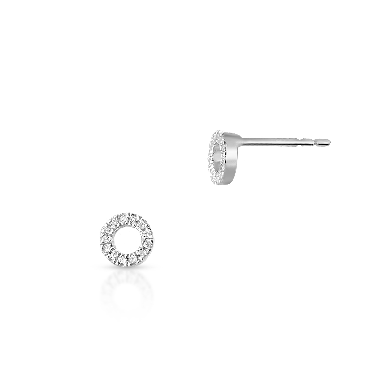 W.KRUK Kolczyki białe złoto z diamentami