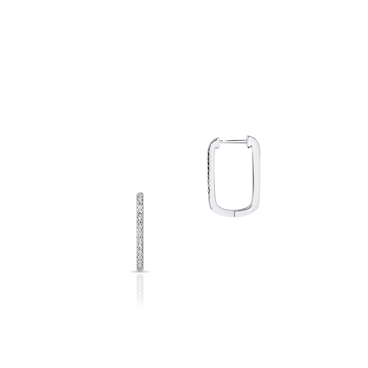 W.KRUK Kolczyki białe złoto z diamentami