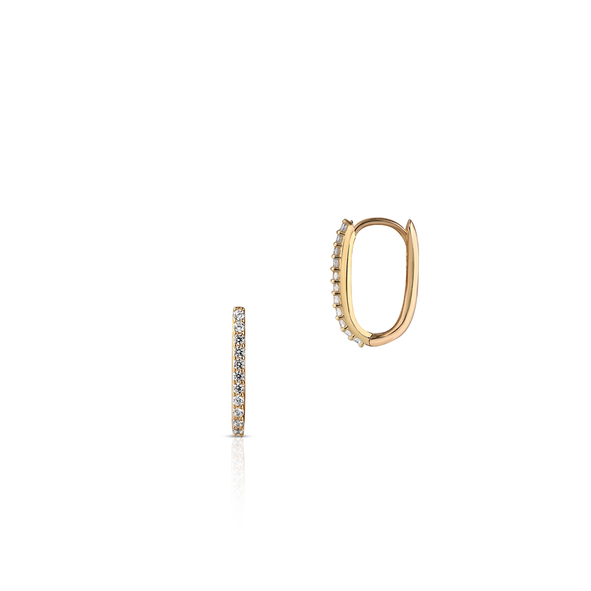 W.KRUK Kolczyki złote z cyrkoniami