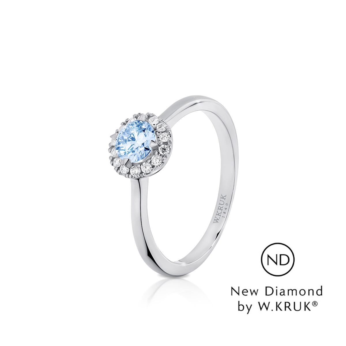 W.KRUK Pierścionek zaręczynowy złoty Doskonały