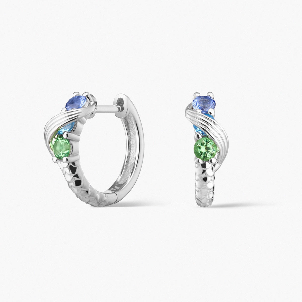 W.KRUK Kolczyki srebrne KOI