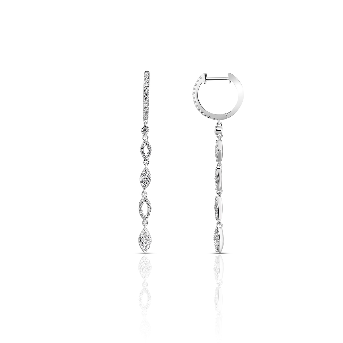 W.KRUK Kolczyki białe złoto z brylantami