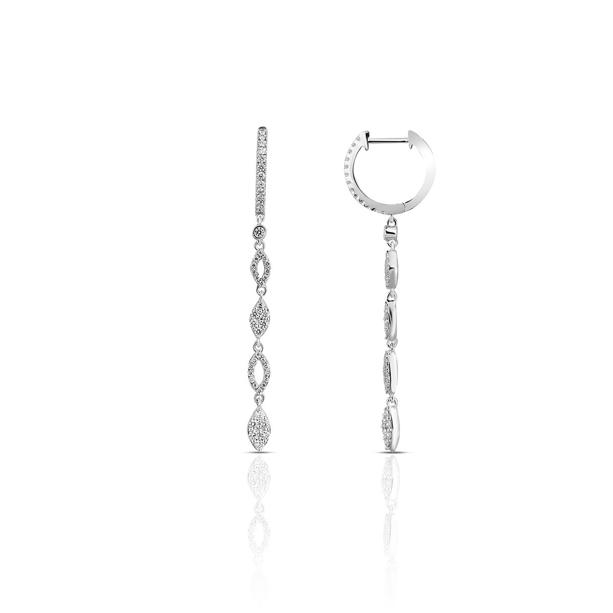 W.KRUK Kolczyki białe złoto z brylantami