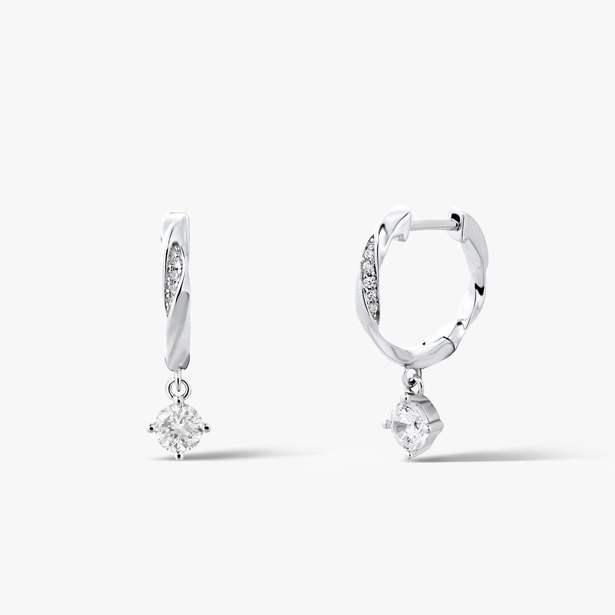 W.KRUK Kolczyki srebrne z cyrkoniami