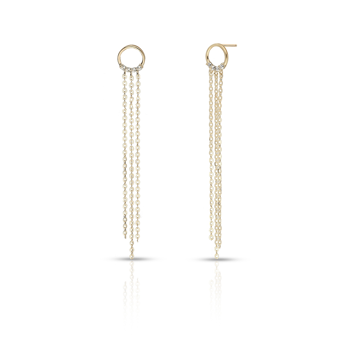 W.KRUK Kolczyki złote z cyrkoniami