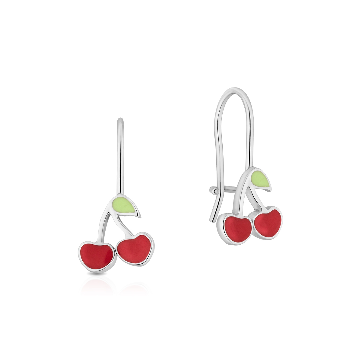 W.KRUK Kolczyki srebrne cherry