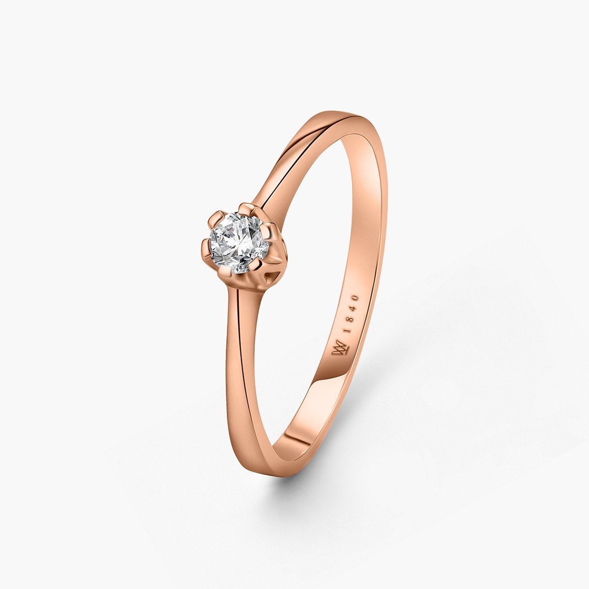 W.KRUK Pierścionek zaręczynowy złoty Jedyny