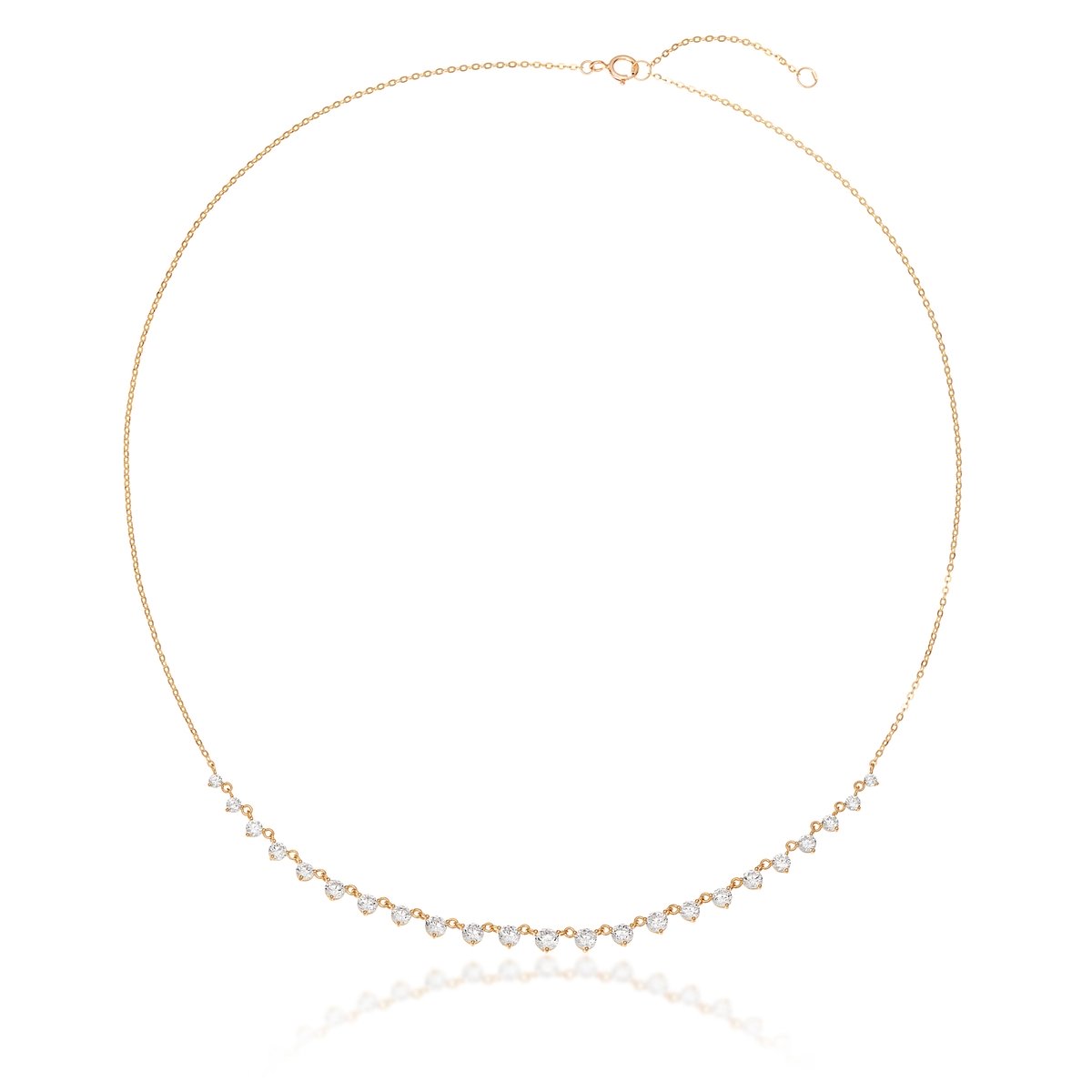 W.KRUK Naszyjnik złoty z cyrkoniami