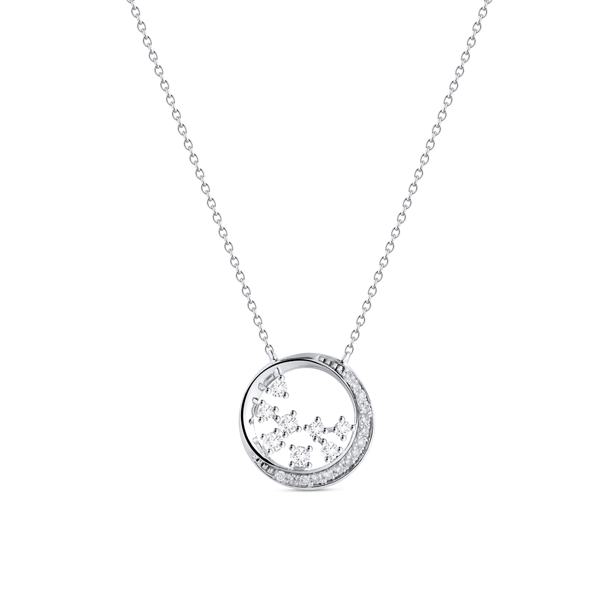 W.KRUK Naszyjnik złoty z diamentami Galaktyka