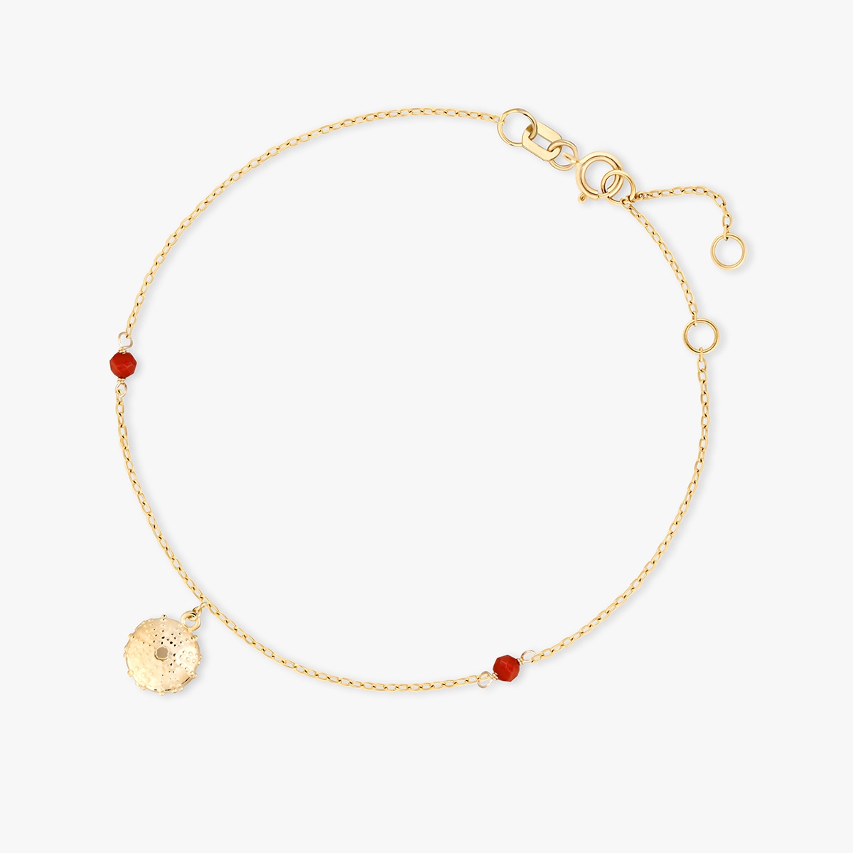 W.KRUK Bransoleta złota z meduzą i koralem Santorini