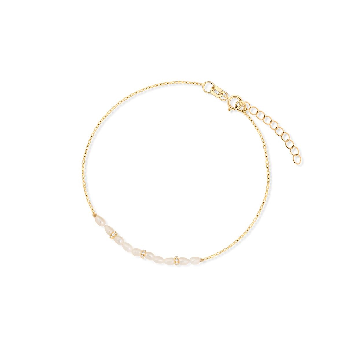 W.KRUK Bransoleta srebrna z perłami