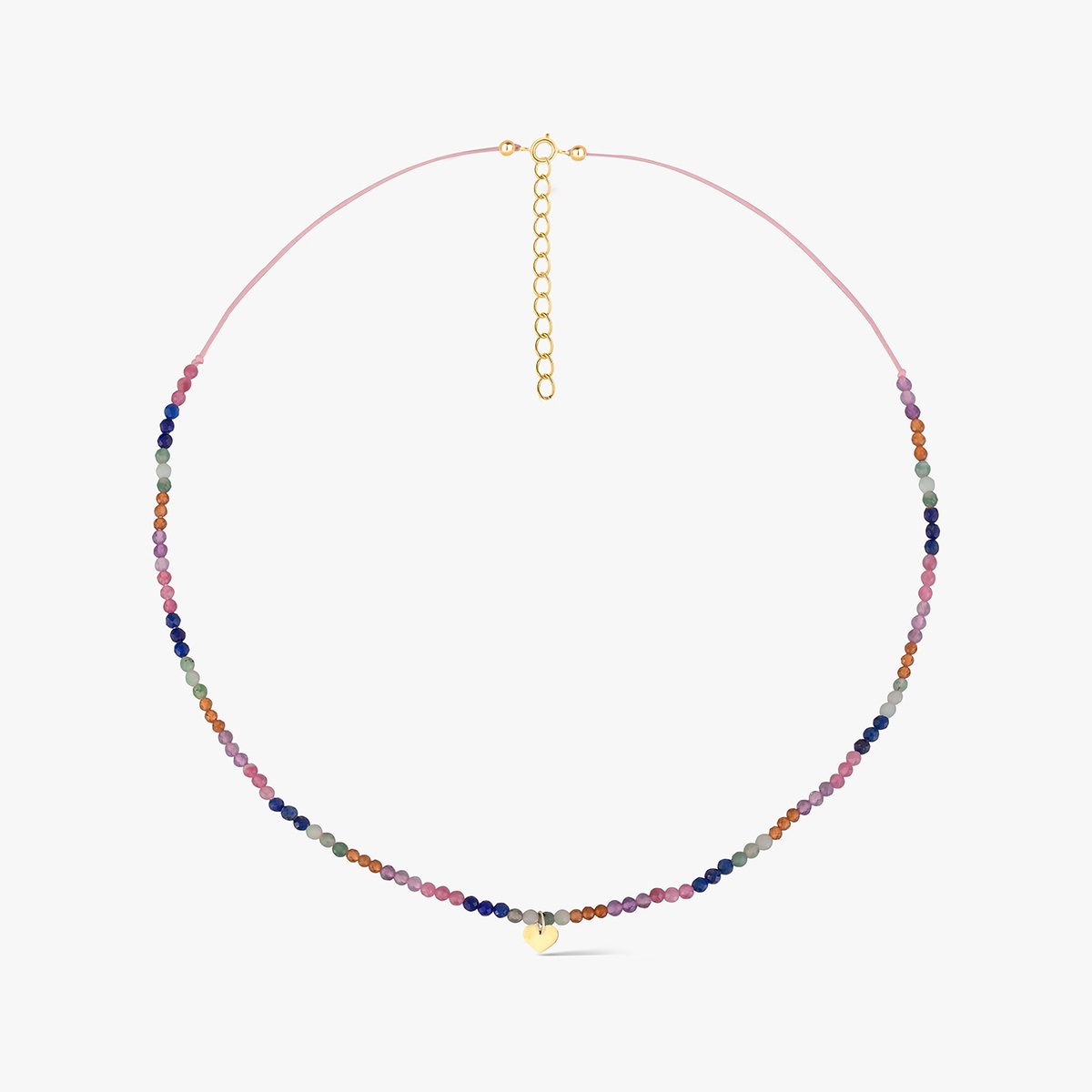 W.KRUK Naszyjnik sznurkowy z kamieniami naturalnymi