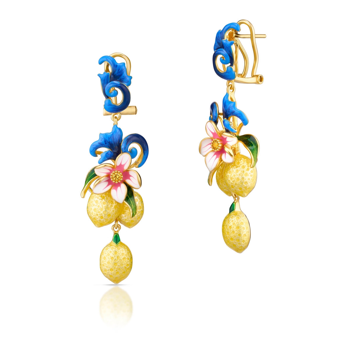 W.KRUK Kolczyki srebrne Kwiaty Nocy Cytrusy