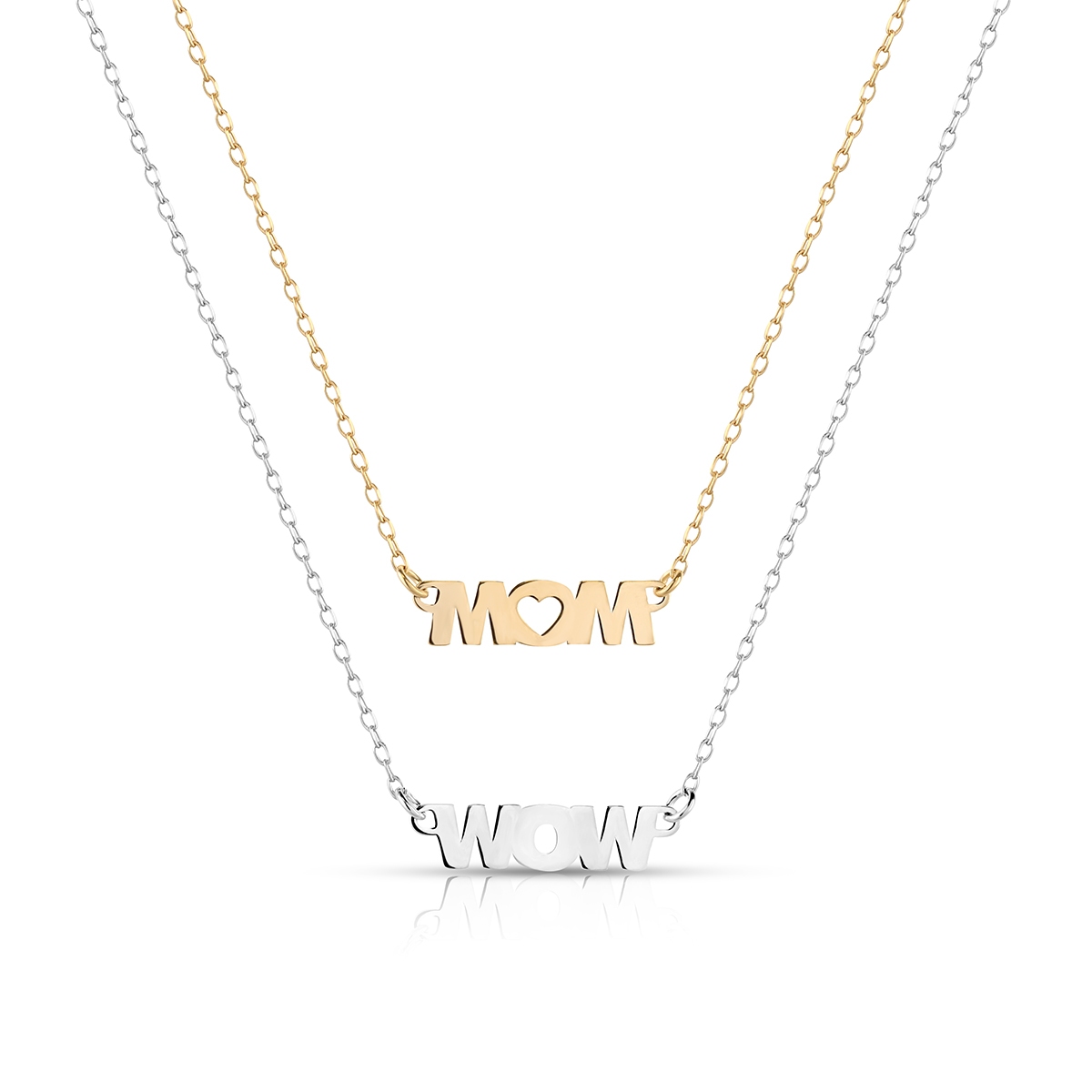 W.KRUK Naszyjnik srebrny kaskadowy Wow Mom