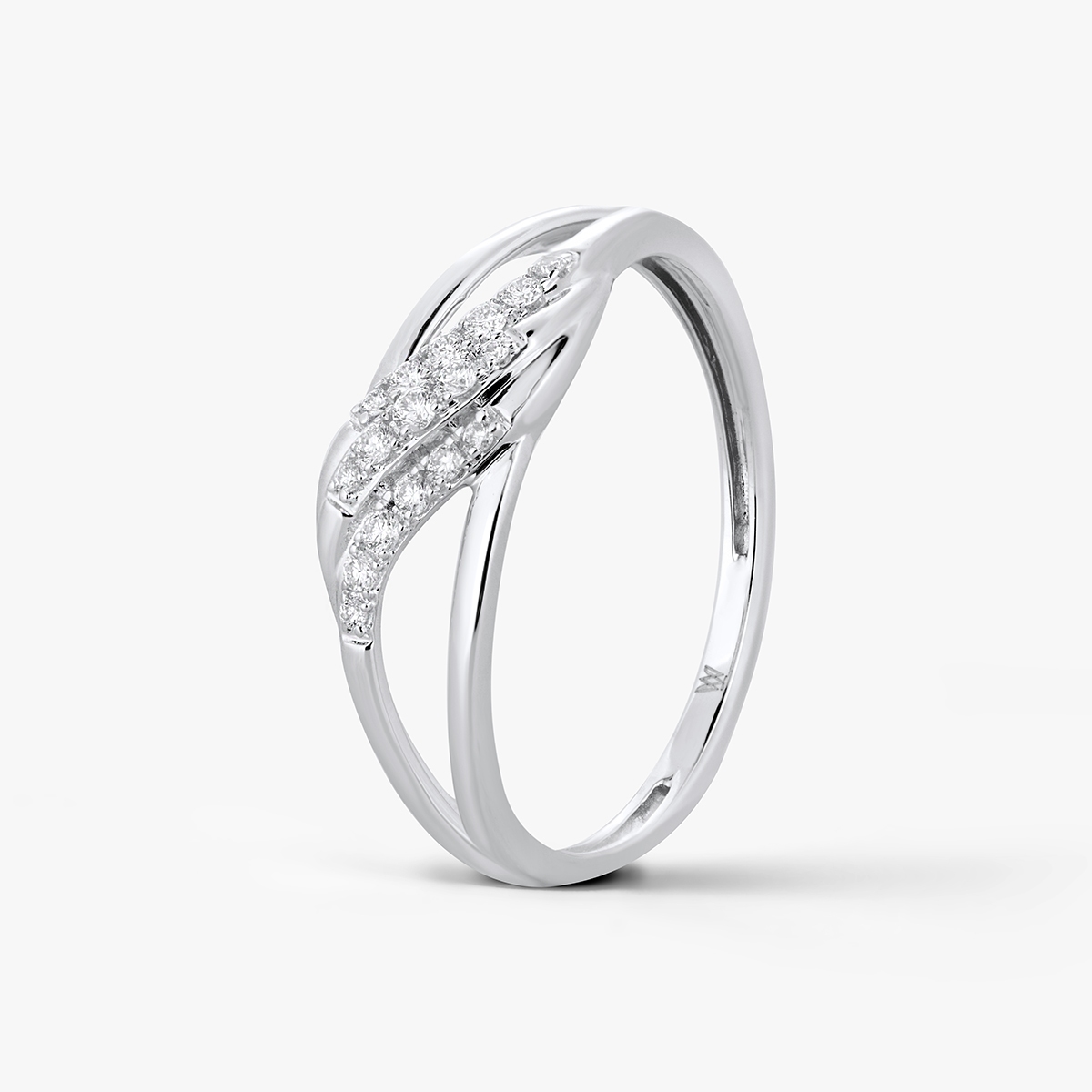 W.KRUK Pierścionek złoty z diamentami