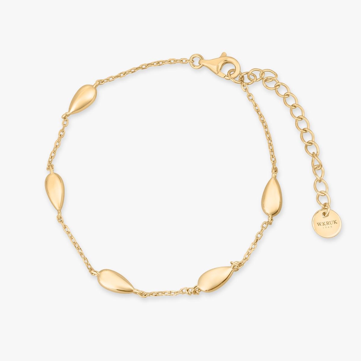 W.KRUK Bransoleta srebrna pozłacana