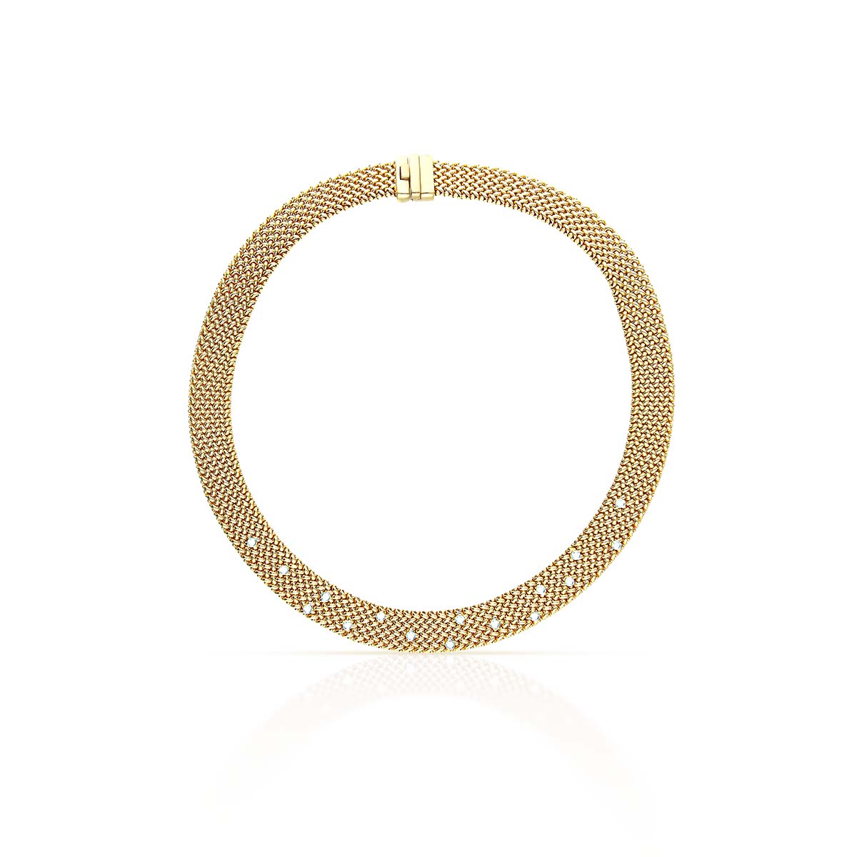 W.KRUK - Naszyjnik złoty bicolor z brylantami