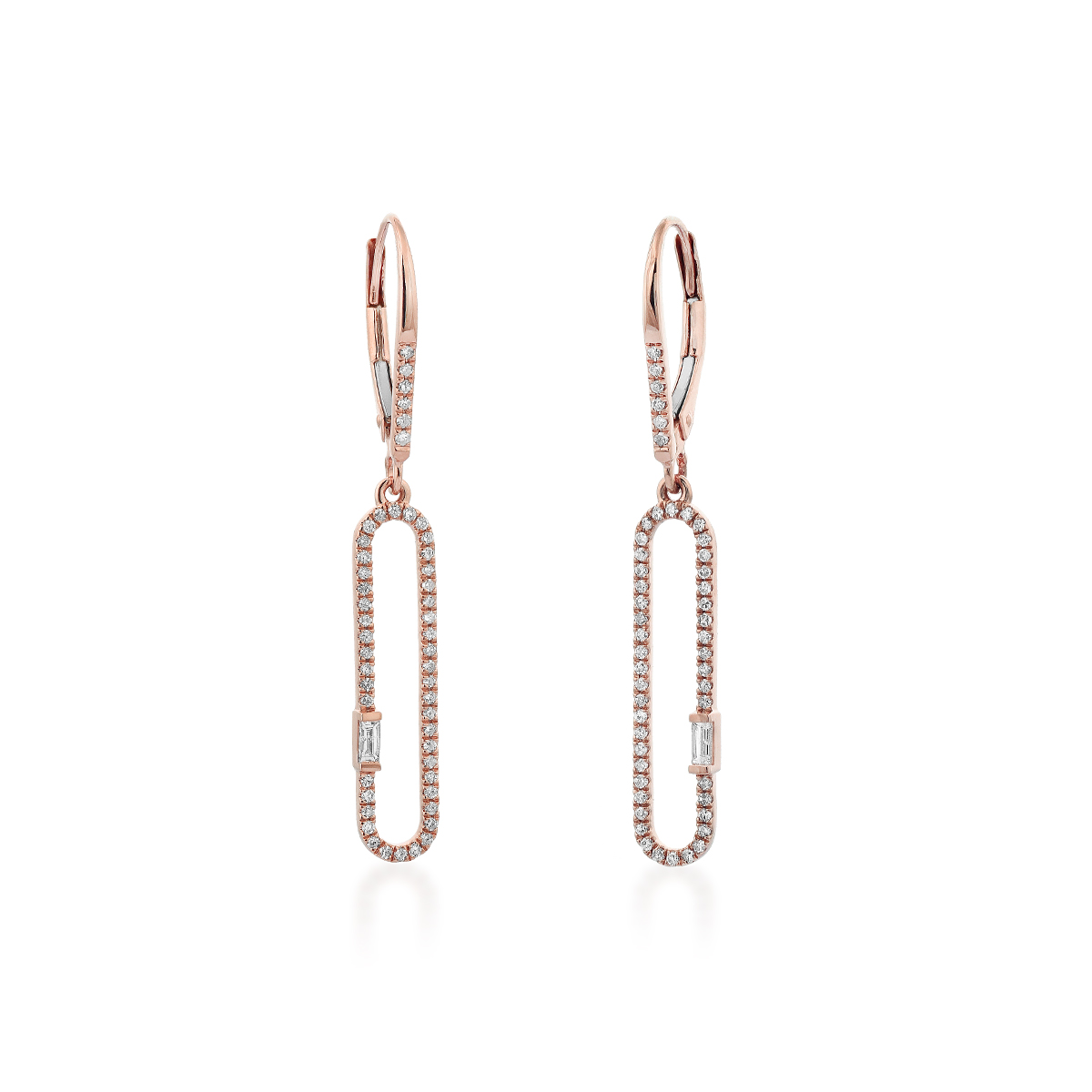 W.KRUK - Kolczyki różowe złoto z diamentami