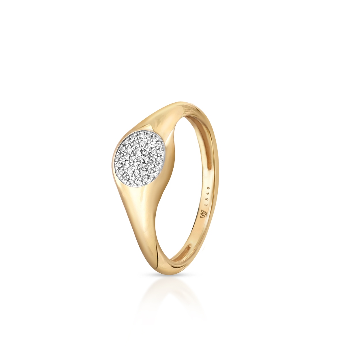 W.KRUK Pierścionek złoty z diamentami