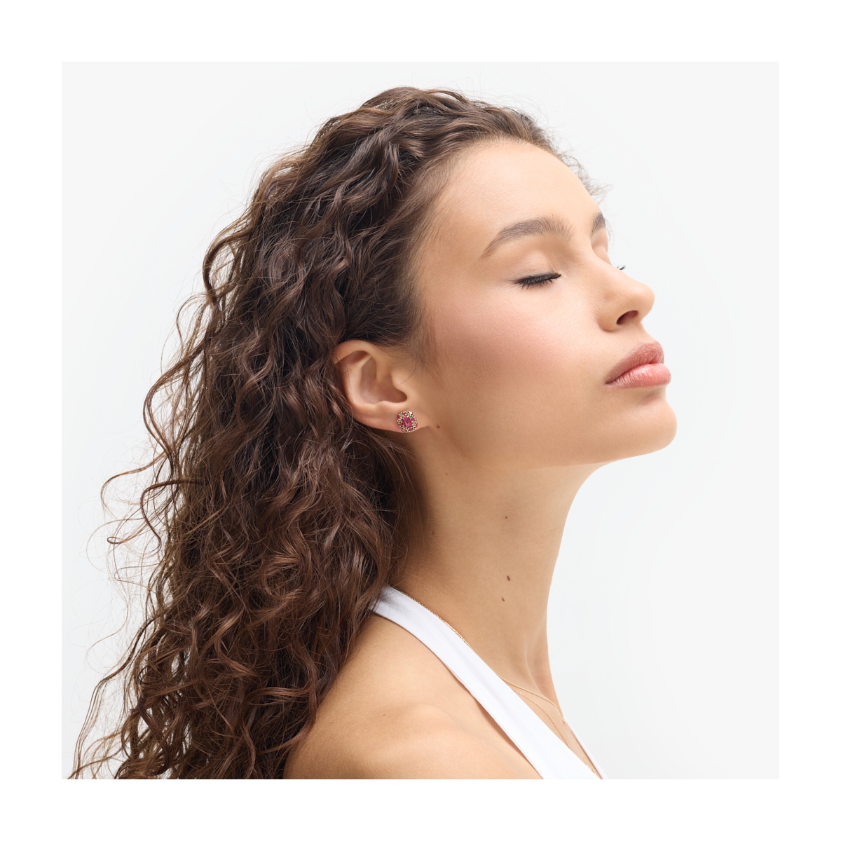 W.KRUK Kolczyki srebrne z różowymi topazami Szekspirowska