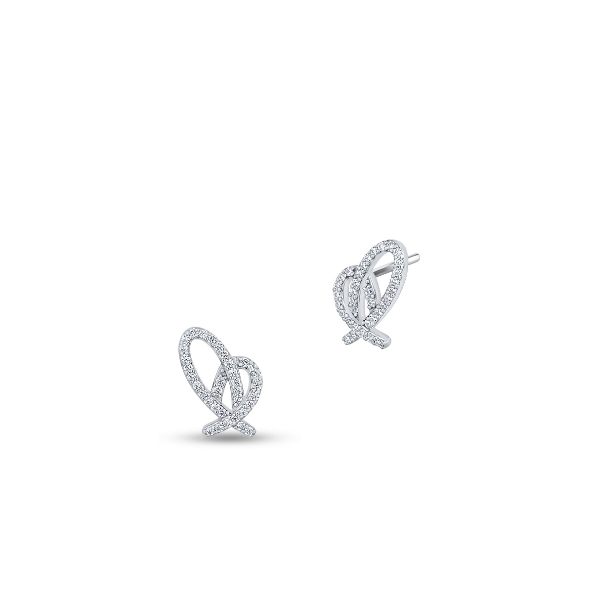 W.KRUK Kolczyki srebrne z cyrkoniami