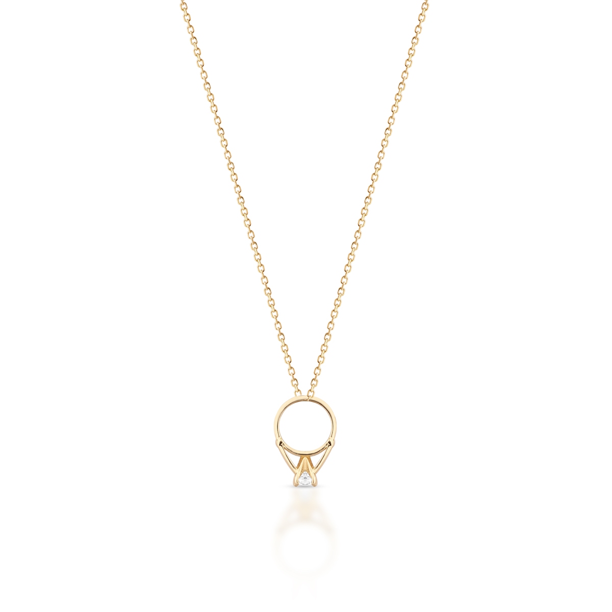 W.KRUK Wisiorek złoty z motywem pierścionka