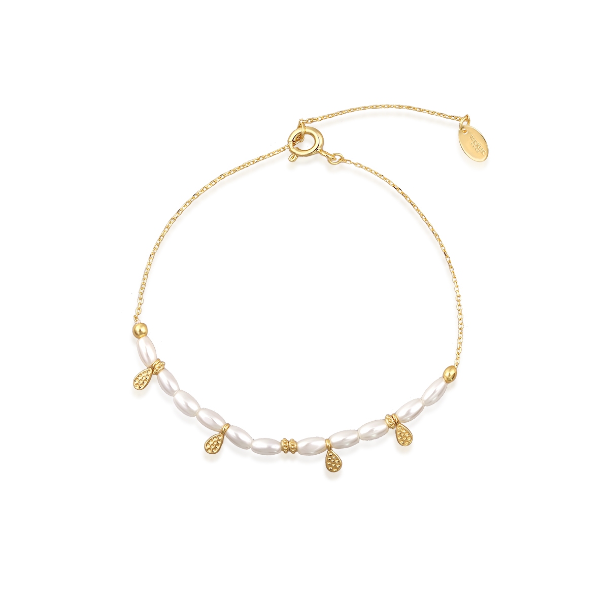 W.KRUK Bransoleta srebrna z perłami