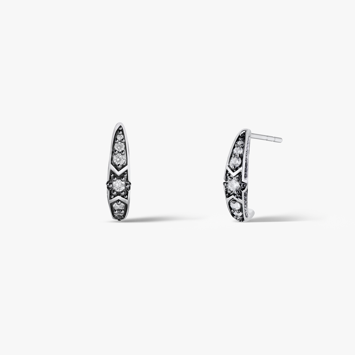 W.KRUK Kolczyki srebrne Royal Star