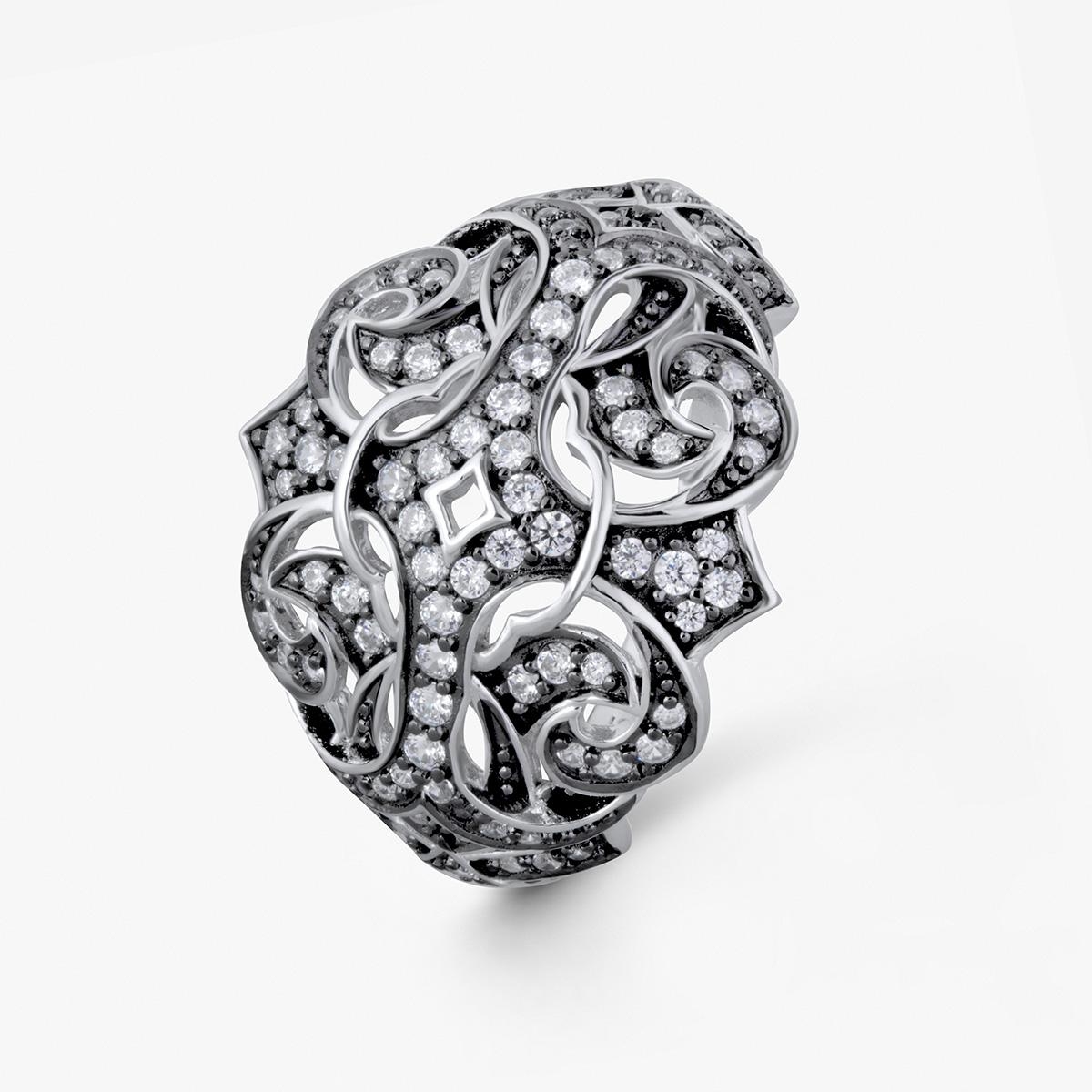 W.KRUK Pierścionek srebrny Royal Star