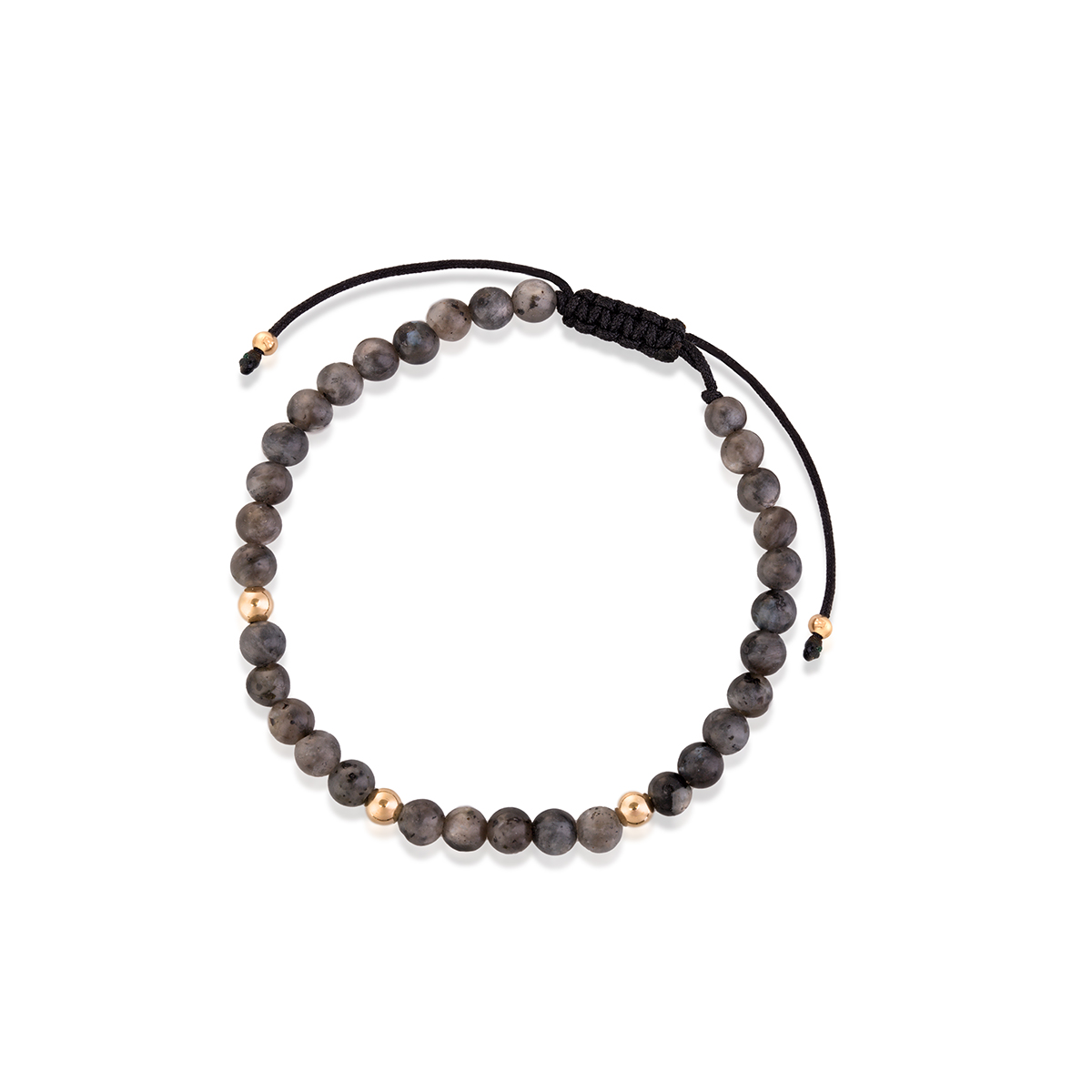 W.KRUK - Bransoletka sznurkowa z labradorytami