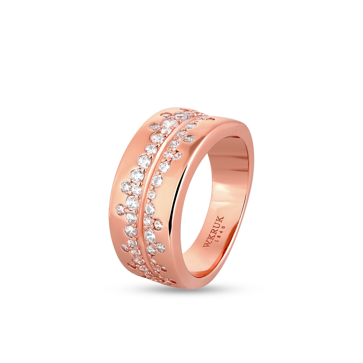 W.KRUK Pierścionek srebrny z cyrkoniami