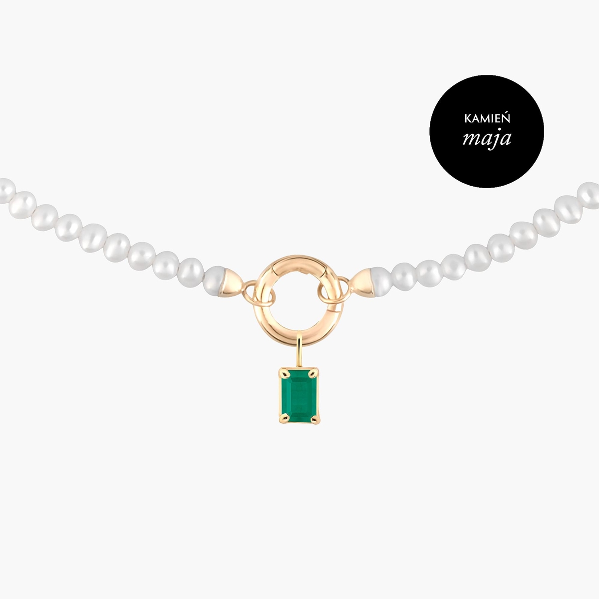 W.KRUK Wisiorek złoty z agatem