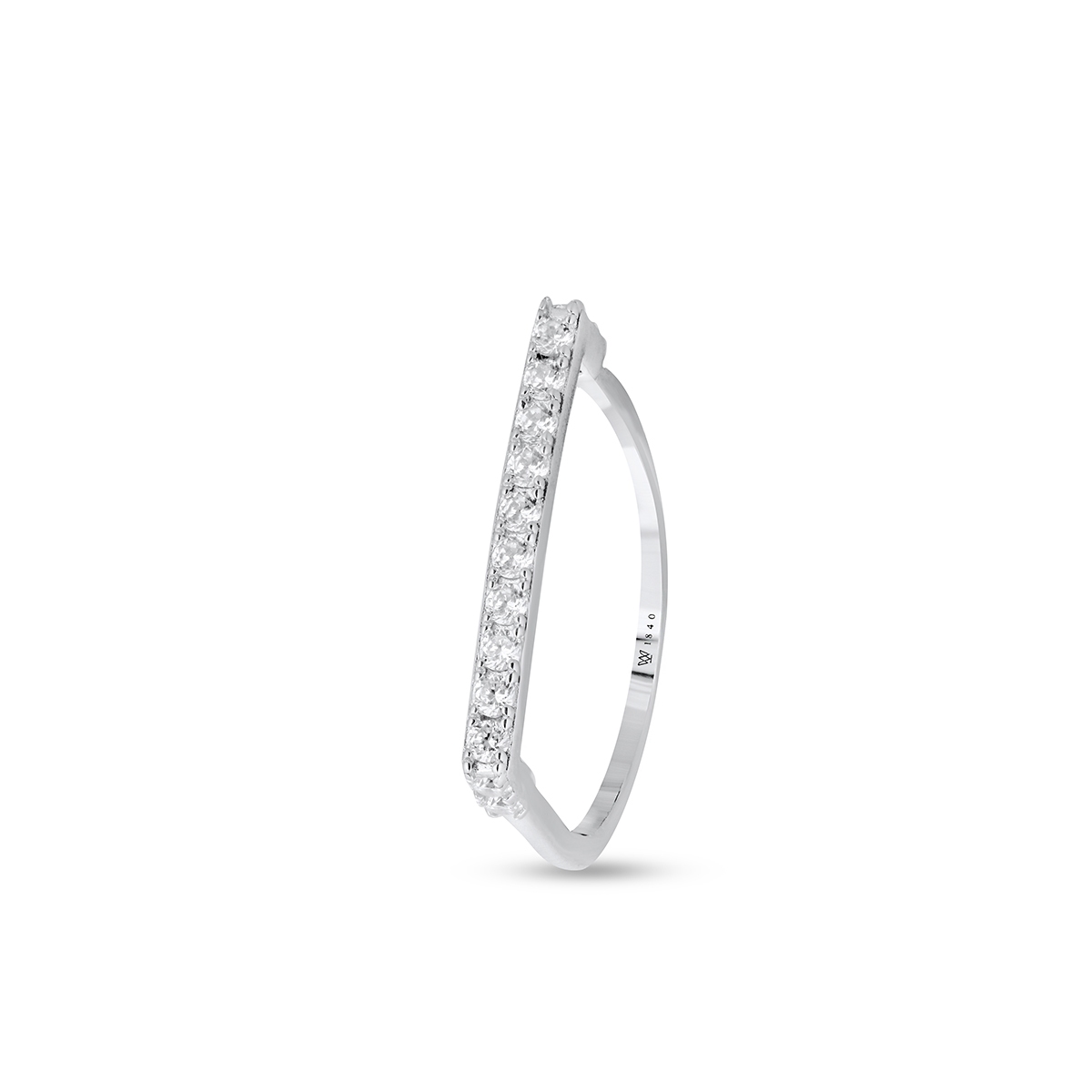 W.KRUK Pierścionek srebrny z cyrkoniami