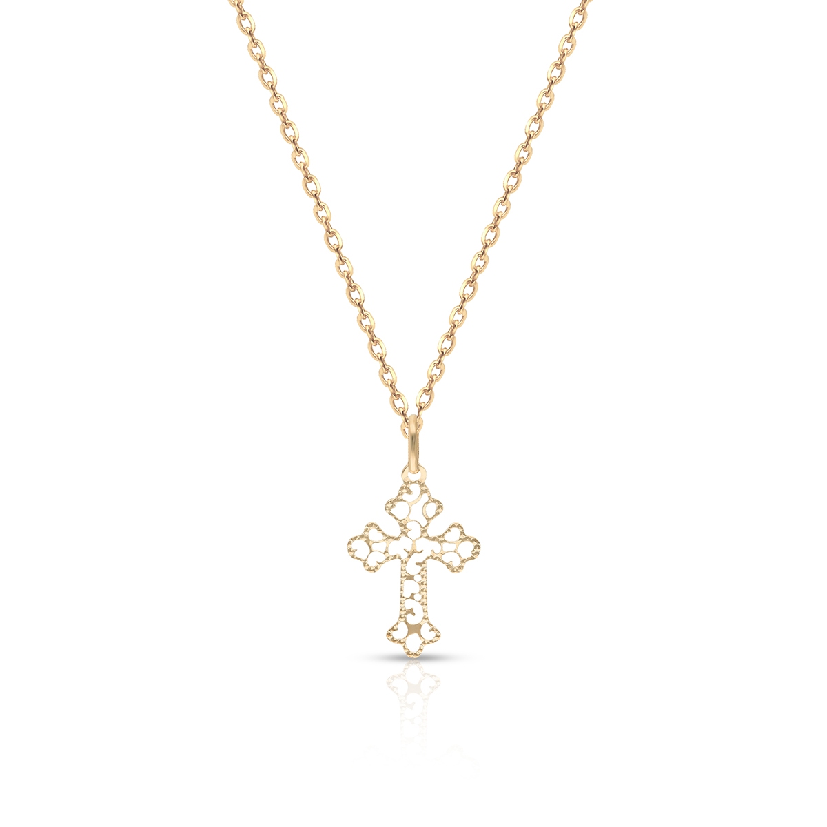 W.KRUK Wisiorek złoty krzyżyk