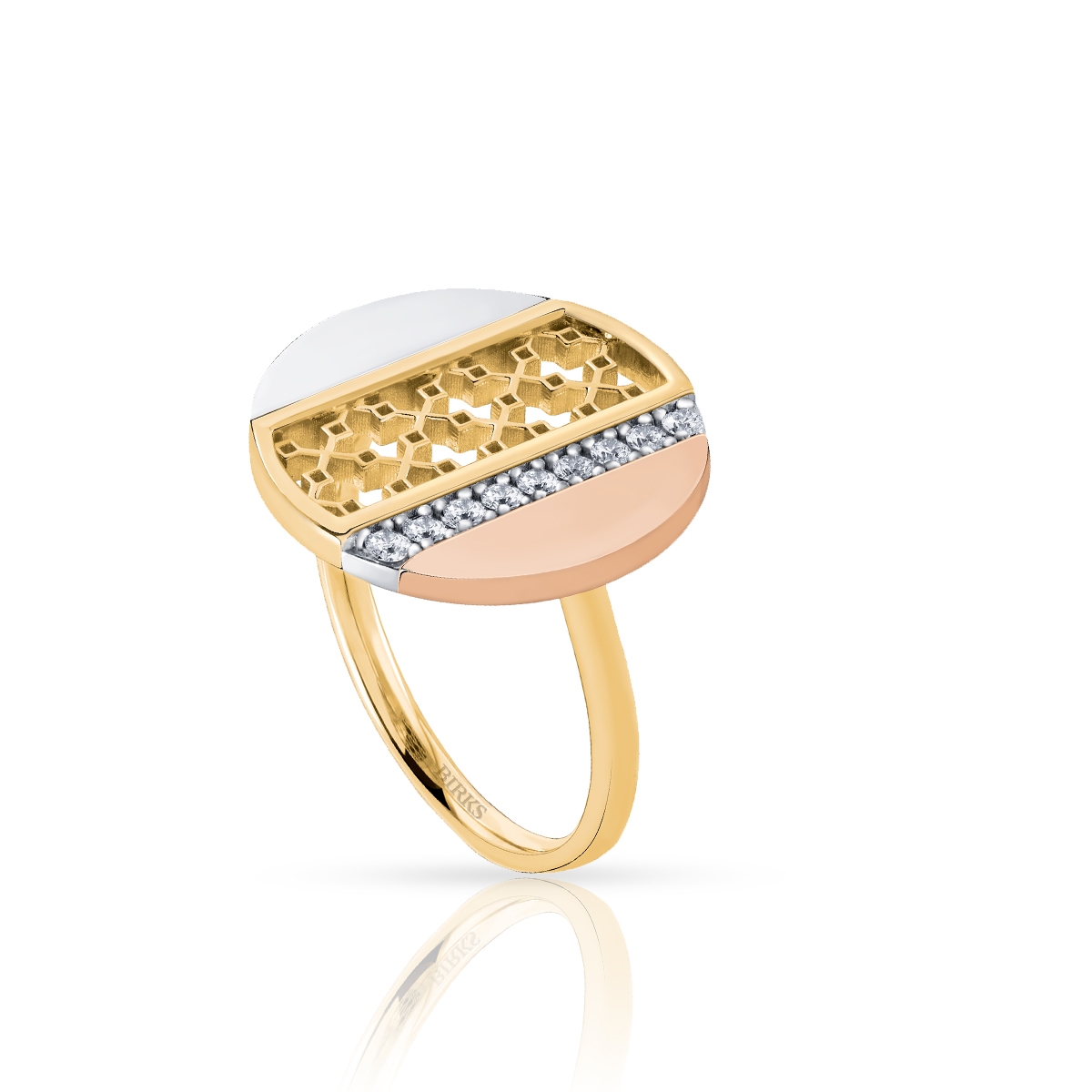 W.KRUK Pierścionek złoty BIRKS