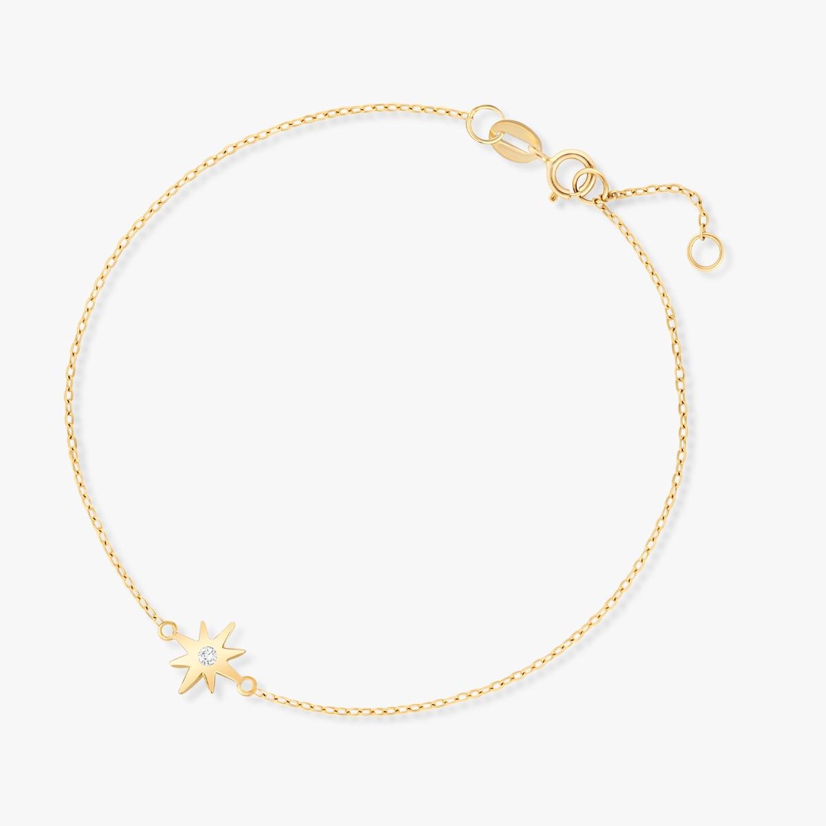 W.KRUK Bransoleta złota z gwiazdką