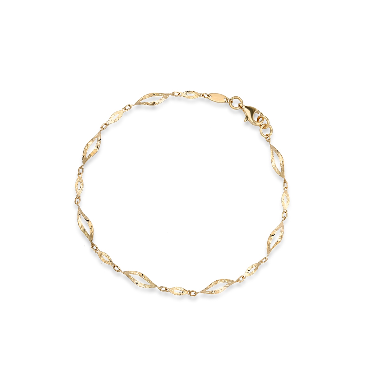 W.KRUK Bransoleta złota liście