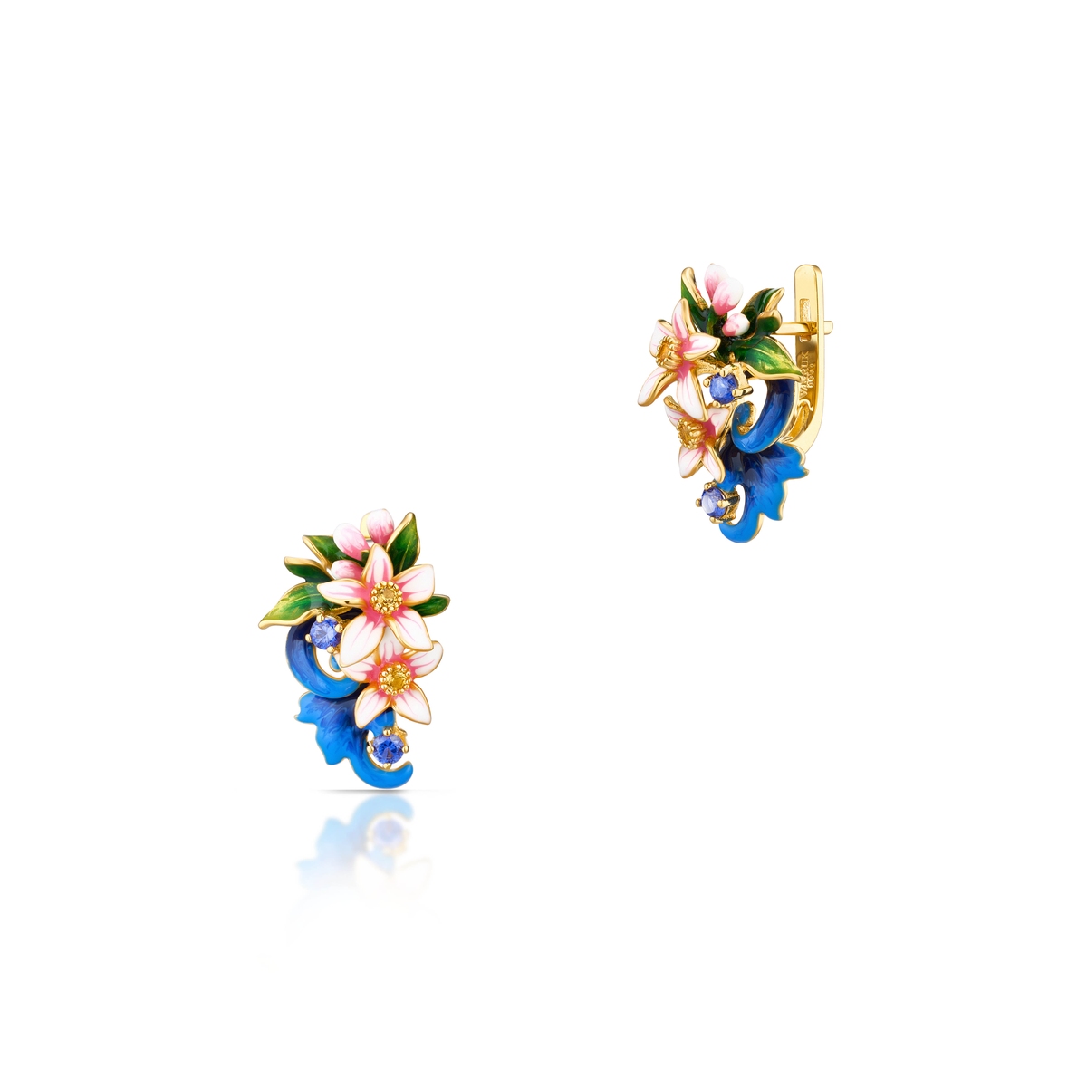 W.KRUK Kolczyki srebrne Kwiaty Nocy Cytrusy