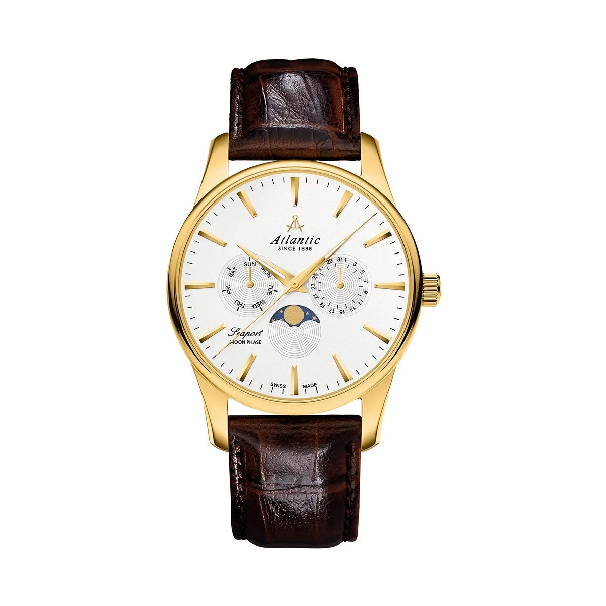 W.KRUK ZEGAREK ATLANTIC Seasport Moon Phase